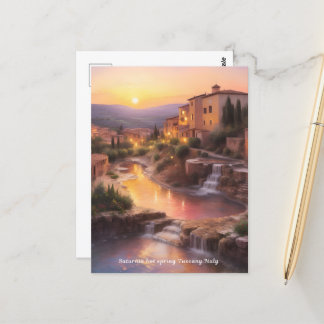 Postal Saturnia Hot Springs Tuscany Italia Sunset
