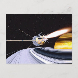 Postal Saturno en órbita satelital