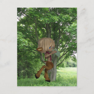 Postal Satyr de tuberías