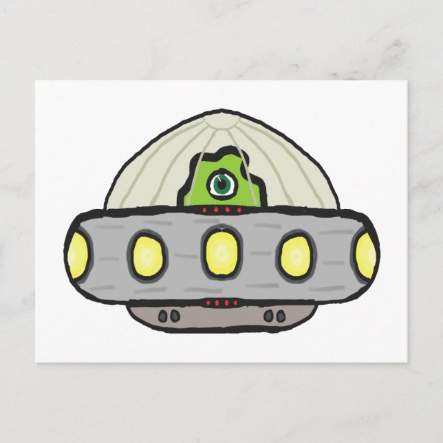 Postal Saucer volador (Anverso)