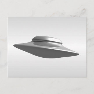 Postal Saucer volador - negro y blanco