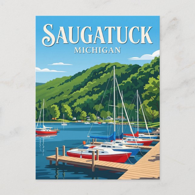 Postal Saugatuck EE. UU. (Anverso)