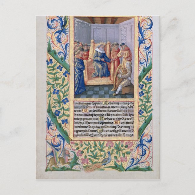 Postal Saul escuchando a David tocar el arpa (Anverso)