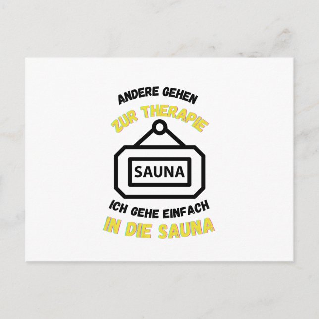 Postal Saunas Otros Van a Terapias de Sauna (Anverso)