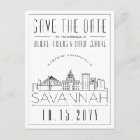 Savannah Boda | Estilizado Skyline Guardar la fech