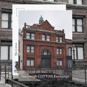 Postal Savannah Cotton Exchange Georgia Fotográfico