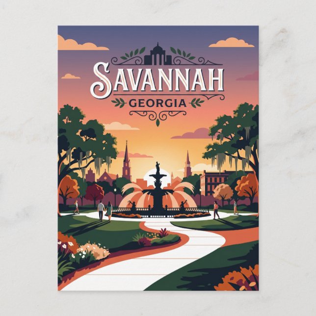 Postal Savannah EE. UU. (Anverso)