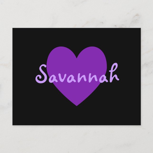 Postal Savannah en morado (Anverso)
