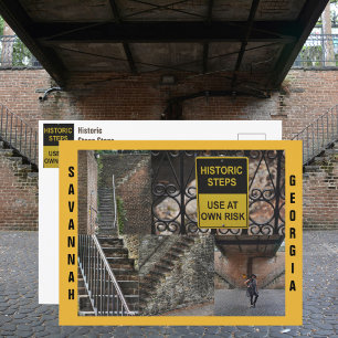 Postal Savannah GA Histórico Steps Fotografía