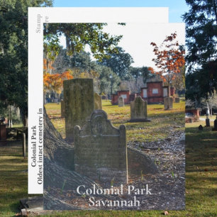 Postal Savannah GA Parque Colonial Histórico Fotográfico