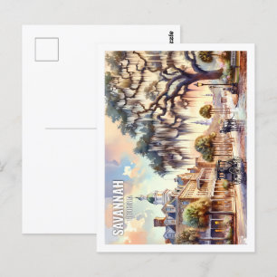 Postal Savannah Georgia Estados Unidos Famoso lugar acuar