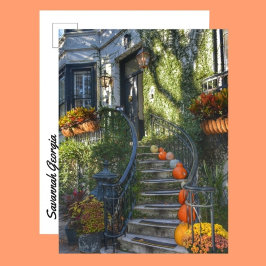 Postal Savannah Georgia Hogar Histórico Otoño