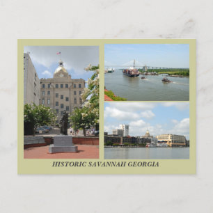 Postal Savannah, Georgia Postcard