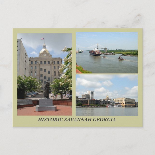 Postal Savannah, Georgia Postcard (Anverso)