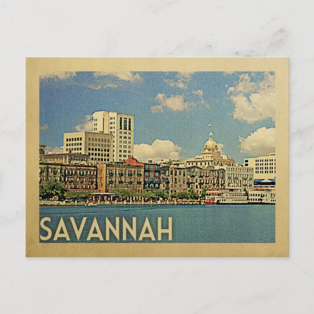 Postal Savannah Georgia Postcard Vintage Travel (Anverso)