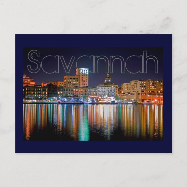 Postal Savannah, Georiga, EE.UU. (Anverso)