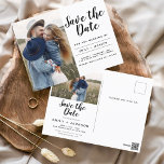 Postal Save the Date Boho Foto Minimalista moderna<br><div class="desc">Captura la esencia de tu historia de amor con nuestra postal moderna "Save the Date Boho" (Salvar la fecha del boho Minimalista). Esta postal es una fusión de minimalismo contemporáneo y encanto bohemio, lo que la convierte en la elección perfecta para anunciar a su próximo boda. Con su preciada foto...</div>