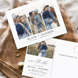 Postal Save the Date Boho Foto Minimalista moderna<br><div class="desc">Captura la esencia de tu historia de amor con nuestra postal moderna "Save the Date Boho" (Salvar la fecha del boho Minimalista). Esta postal es una fusión de minimalismo contemporáneo y encanto bohemio, lo que la convierte en la elección perfecta para anunciar a su próximo boda. Con su preciada foto...</div>