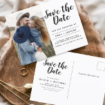 Postal Save the Date Boho Foto Minimalista moderna<br><div class="desc">Captura la esencia de tu historia de amor con nuestra postal moderna "Save the Date Boho" (Salvar la fecha del boho Minimalista). Esta postal es una fusión de minimalismo contemporáneo y encanto bohemio, lo que la convierte en la elección perfecta para anunciar a su próximo boda. Con su preciada foto...</div>