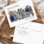 Postal Save the Date Boho Foto Minimalista moderna<br><div class="desc">Captura la esencia de tu historia de amor con nuestra postal moderna "Save the Date Boho" (Salvar la fecha del boho Minimalista). Esta postal es una fusión de minimalismo contemporáneo y encanto bohemio, lo que la convierte en la elección perfecta para anunciar a su próximo boda. Con su preciada foto...</div>
