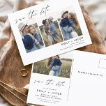 Postal Save the Date Boho Foto Minimalista moderna<br><div class="desc">Captura la esencia de tu historia de amor con nuestra postal moderna "Save the Date Boho" (Salvar la fecha del boho Minimalista). Esta postal es una fusión de minimalismo contemporáneo y encanto bohemio, lo que la convierte en la elección perfecta para anunciar a su próximo boda. Con su preciada foto...</div>