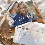 Postal Save the Date Boho Foto Minimalista moderna<br><div class="desc">Captura la esencia de tu historia de amor con nuestra postal moderna "Save the Date Boho" (Salvar la fecha del boho Minimalista). Esta postal es una fusión de minimalismo contemporáneo y encanto bohemio, lo que la convierte en la elección perfecta para anunciar a su próximo boda. Con su preciada foto...</div>