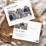 Postal Save the Date Boho Foto Minimalista moderna<br><div class="desc">Captura la esencia de tu historia de amor con nuestra postal moderna "Save the Date Boho" (Salvar la fecha del boho Minimalista). Esta postal es una fusión de minimalismo contemporáneo y encanto bohemio, lo que la convierte en la elección perfecta para anunciar a su próximo boda. Con su preciada foto...</div>