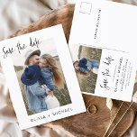 Postal Save the Date Boho Foto Minimalista moderna<br><div class="desc">Captura la esencia de tu historia de amor con nuestra postal moderna "Save the Date Boho" (Salvar la fecha del boho Minimalista). Esta postal es una fusión de minimalismo contemporáneo y encanto bohemio, lo que la convierte en la elección perfecta para anunciar a su próximo boda. Con su preciada foto...</div>
