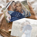 Postal Save the Date Boho Foto Minimalista moderna<br><div class="desc">Captura la esencia de tu historia de amor con nuestra postal moderna "Save the Date Boho" (Salvar la fecha del boho Minimalista). Esta postal es una fusión de minimalismo contemporáneo y encanto bohemio, lo que la convierte en la elección perfecta para anunciar a su próximo boda. Con su preciada foto...</div>