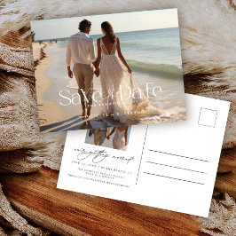 Postal Save The Date de Boda con Fotografía Completa Topo