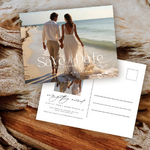 Postal Save The Date de Boda con Fotografía Completa Topo