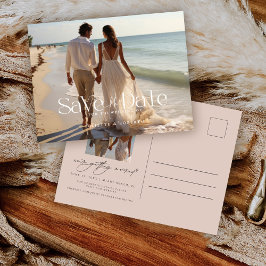 Postal Save The Date de Boda con Fotografía Completa Topo