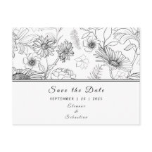 "Save the Date" (Guardar la fecha) patrón de flor