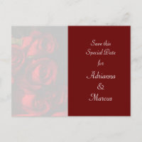 "Save this Special Date" - Red Rose Bouquet [b]