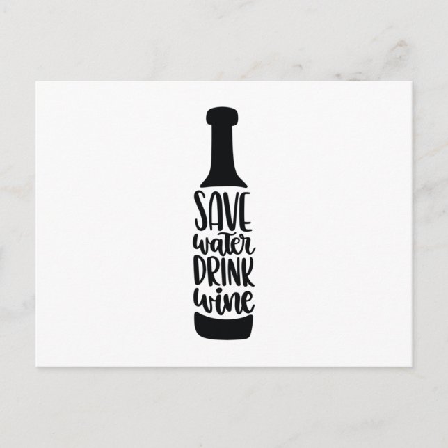 Postal Save water Drink wine (Anverso)