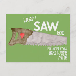 Postal Saw Humor Día de San Valentín Postcard