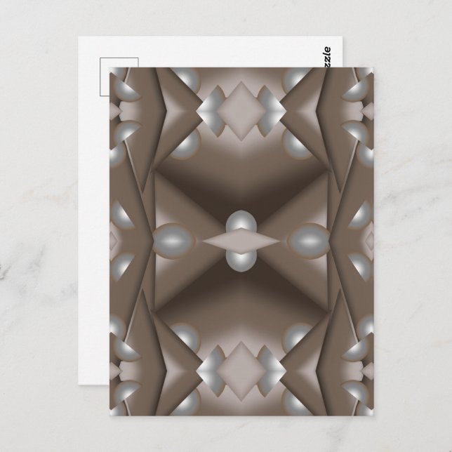 Postal Sawtooth Edged Concentrated Earth Tone Ombre Art (Anverso / Reverso)