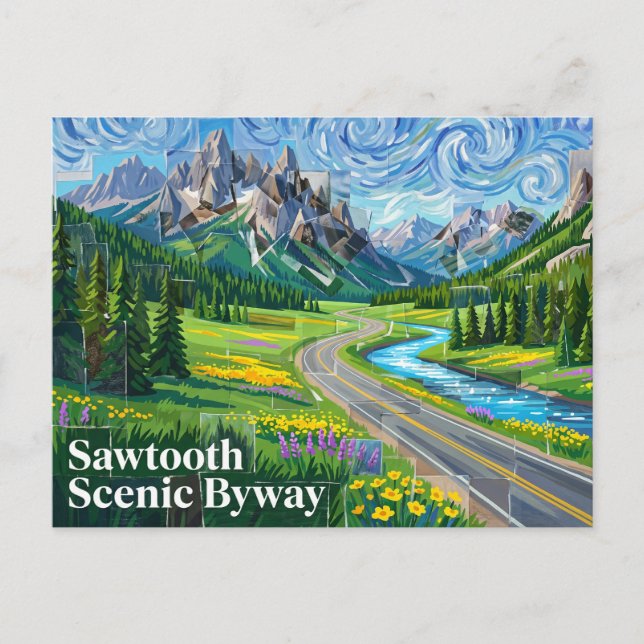 Postal Sawtooth Scenic Byway Idaho (Anverso)
