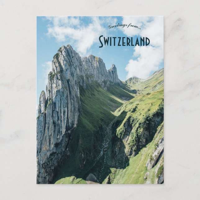 Postal Saxer Lücke Rüte Suiza (Anverso)