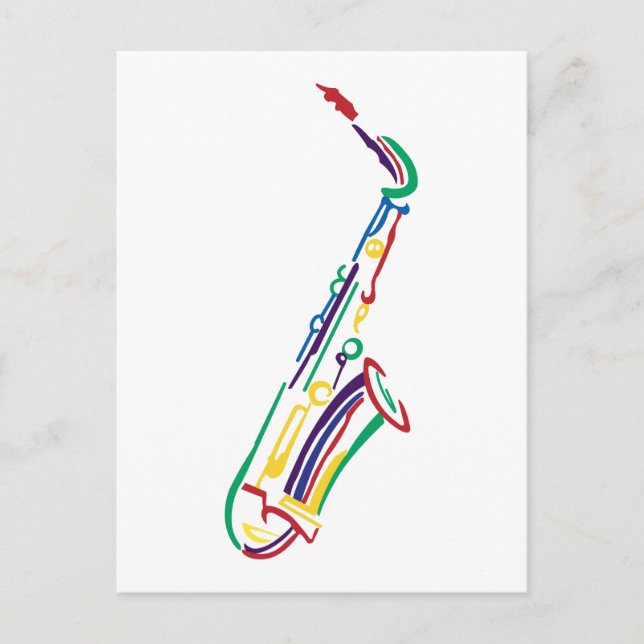 Postal Saxofón (Anverso)