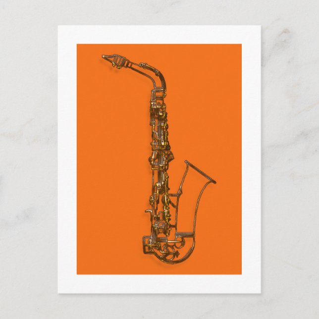 Postal Saxofón (Anverso)