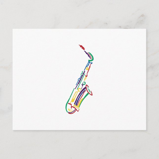 Postal Saxofón (Anverso)