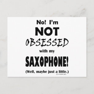 Postal Saxofón obsesionado