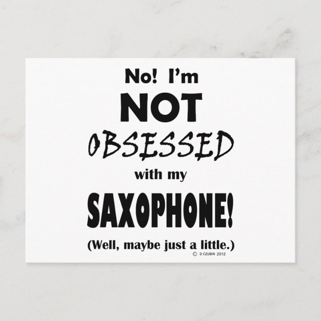 Postal Saxofón obsesionado (Anverso)