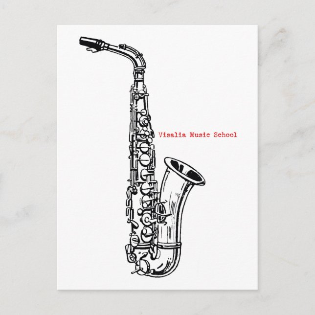 Postal saxofónica VMS (Anverso)