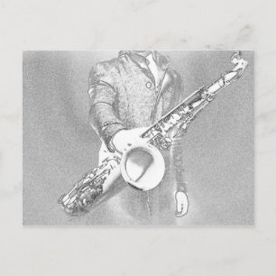 Postal saxofonista