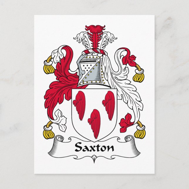 Postal Saxton Family Crest (Anverso)