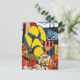 Postal Sayen - Árboles, pintura colorida,