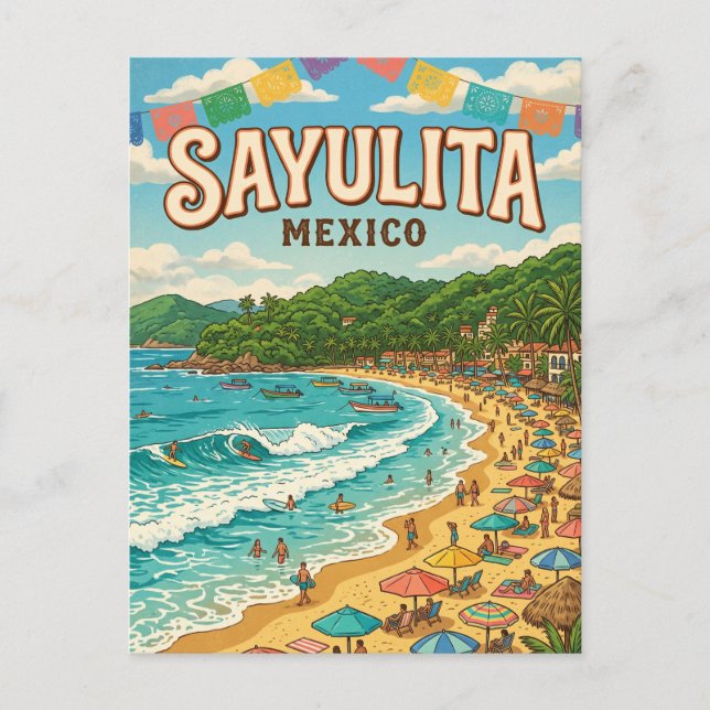 Postal Sayulita México (Anverso)