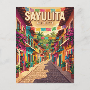 Postal Sayulita Pueblo México